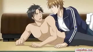 Hentai gay couple having a tongue coition